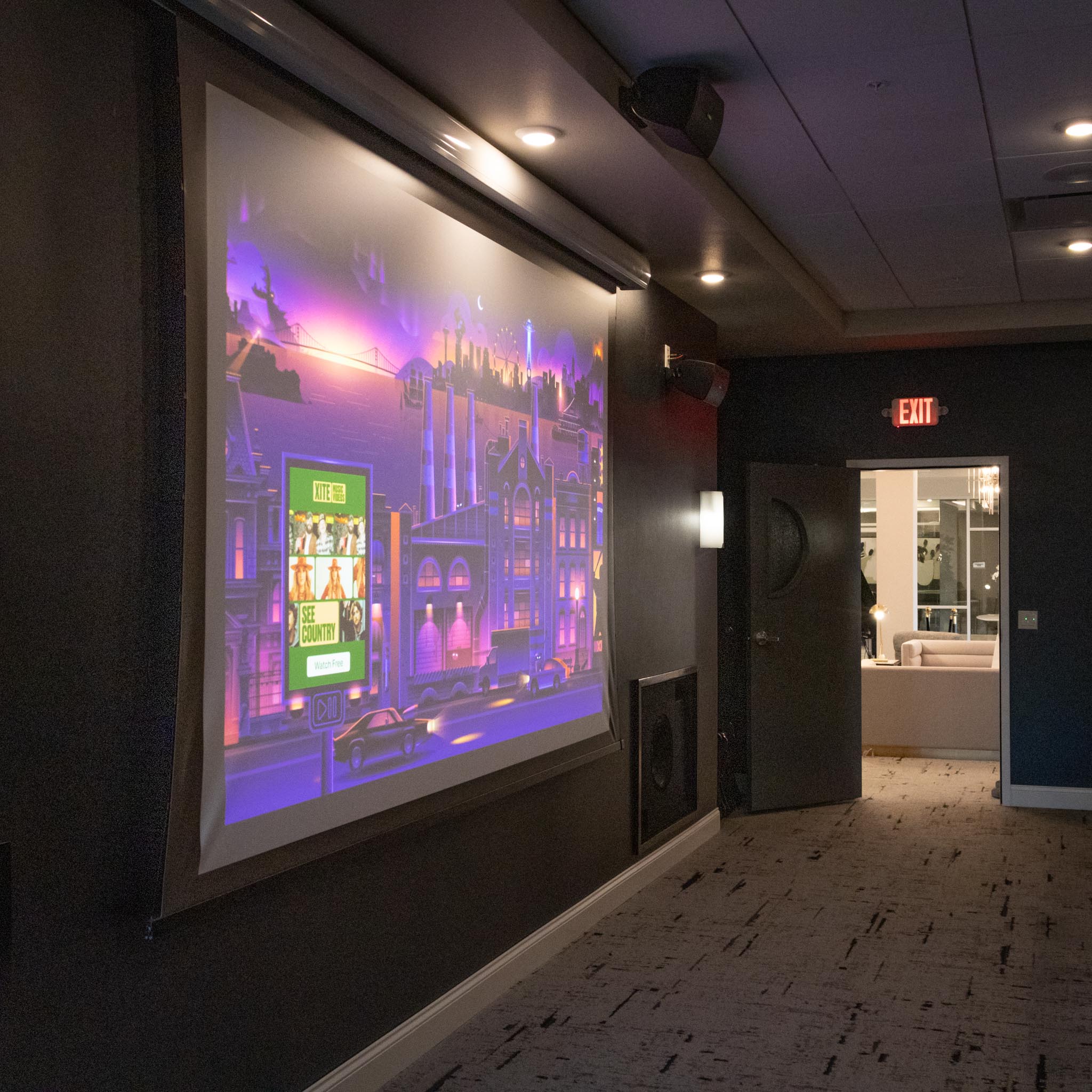 Large projector screen